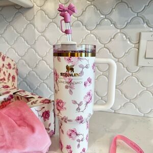 Stanley X Loveshackfancy Pink & White floral 40oz tumbler